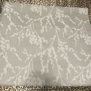 Gray and white curtains